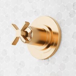Single Handle Volume Control Valve Trim in Brushed Gold - Less Valve