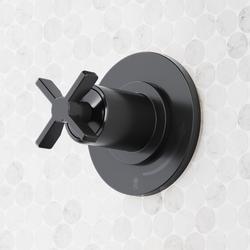 Single Handle Volume Control Valve Trim in Matte Black (Trim Only)