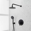 LATTIMORE SHOWER SYSTEM WITH RAINFALL SHOWER HEAD & HAND SHOWER - MATTE BLACK 