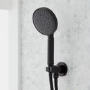 Signature Hardware Matte Black Single Handle Shower System with Rainfall Showerhead and Hand Shower 