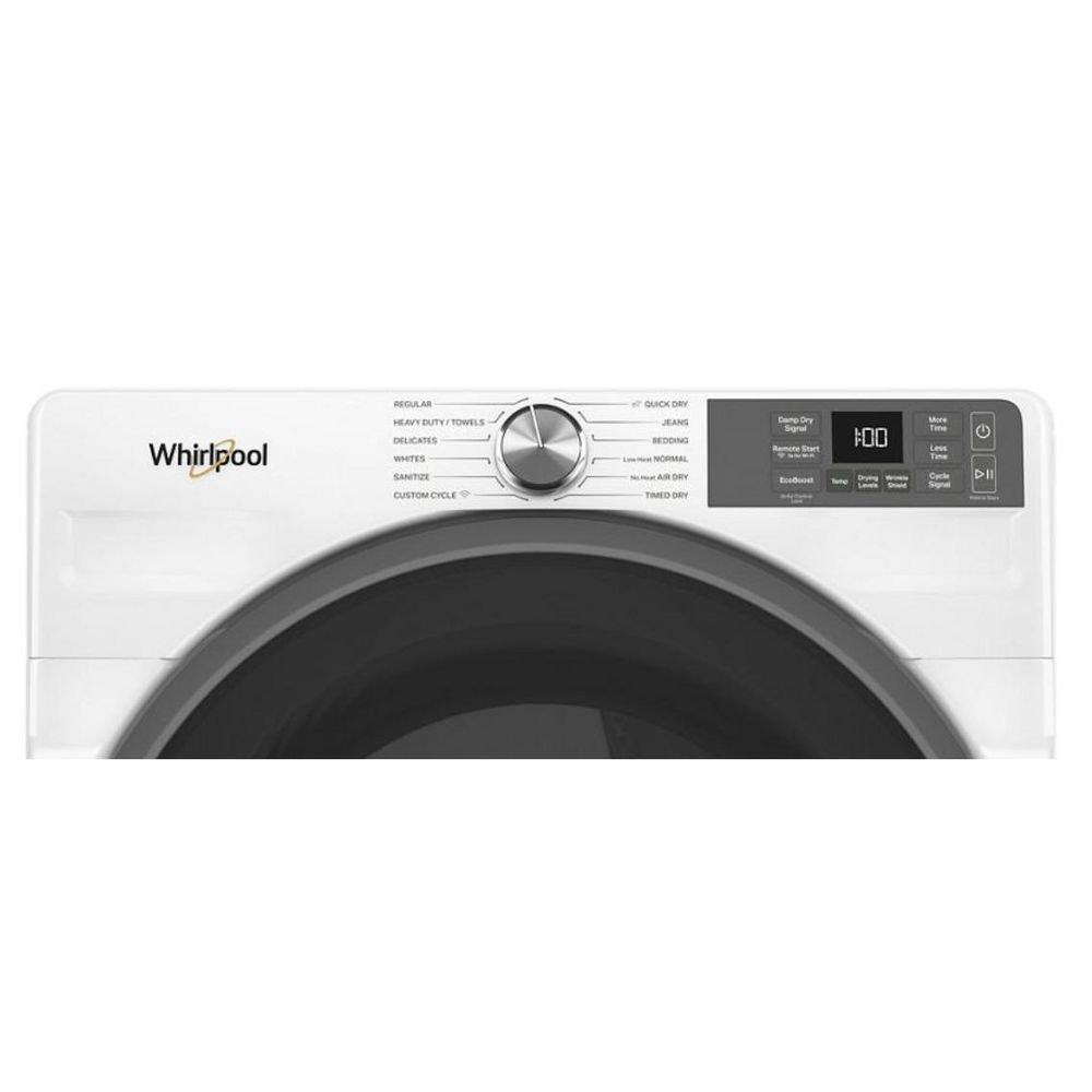 Whirlpool White 27 in. 7.4 cu. ft. Smart Electric Front Load Dryer 