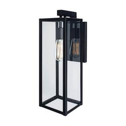 60W 1-Light 17in. Outdoor Wall Sconce in Matte Black