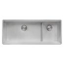 45-INCH DOUBLE BOWL WORKSTATION TWO-TIERED LEDGE KITCHEN SINK UNDERMOUNT 16 GAUGE STAINLESS STEEL - RVH8253 