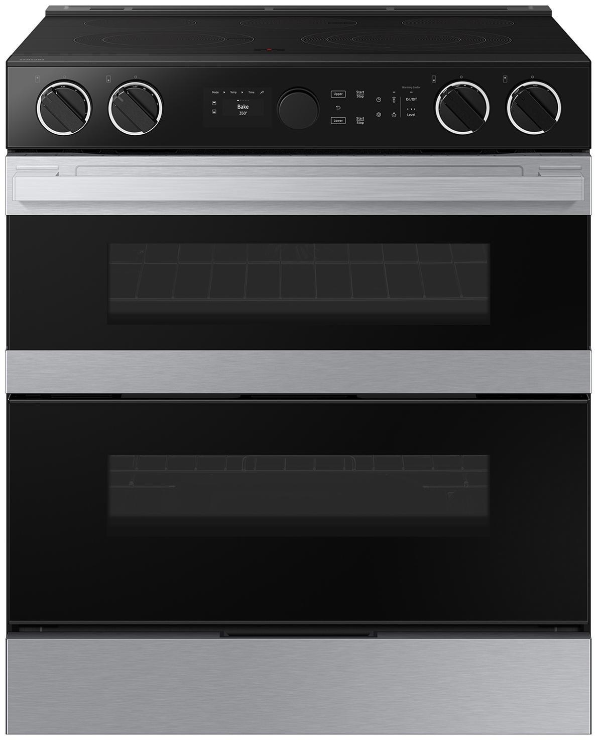 30" W Slide In 5 Burner Radiant Cooktop Range with Flex Duo Oven with Air Fry and Sous Vide in Stainless Steel 