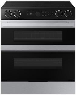 30" W Slide In 5 Burner Radiant Cooktop Range with Flex Duo Oven with Air Fry and Sous Vide in Stainless Steel