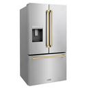 AUTOGRAPH EDITION 36 INCH WIDE 28.9 CU. FT. ENERGY STAR CERTIFIED FRENCH DOOR REFRIGERATOR IN STAINLESS STEEL WITH CHAMPAGNE BRONZE HANDLES 