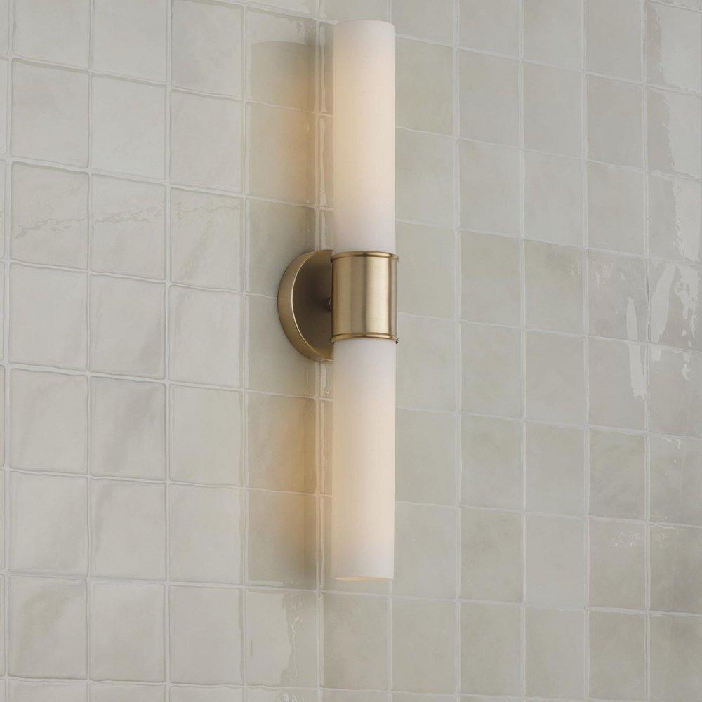 2-Light 25in. Wide Bath Bar in Matte Brass 