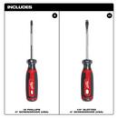 2Pc Cushion Grip Screwdriver Set Usa 