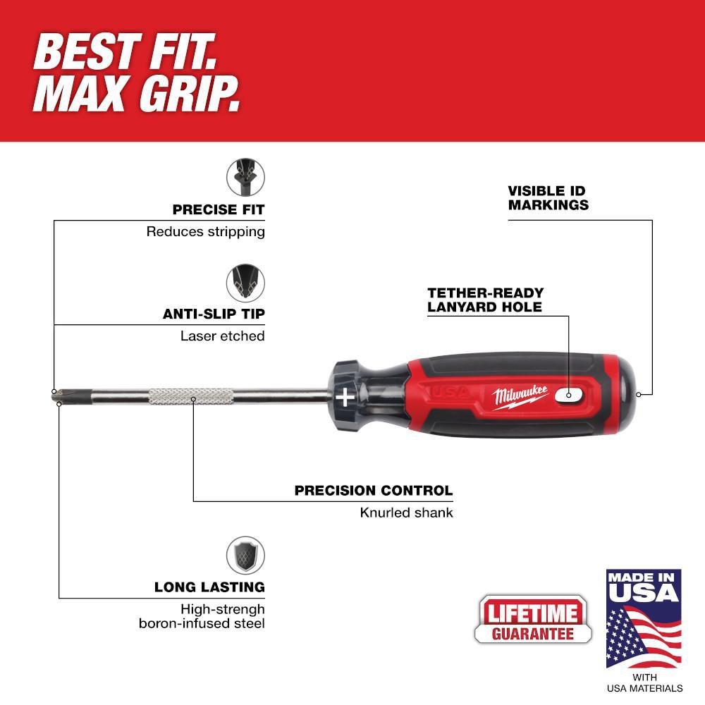 2Pc Cushion Grip Screwdriver Set Usa 