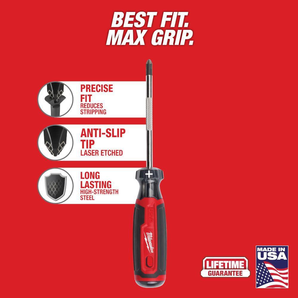 2Pc Cushion Grip Screwdriver Set Usa 