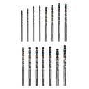 15 pc Metal Demon&trade; Drill Bits Set for Mild, Hardened and Stainless Steels 