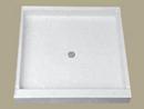 42 in. x 34 in. Shower Base with Center Drain in White