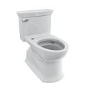 Elongated One Piece Toilet Less Seat in Cotton White