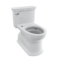 Elongated One Piece Toilet Less Seat in Cotton White