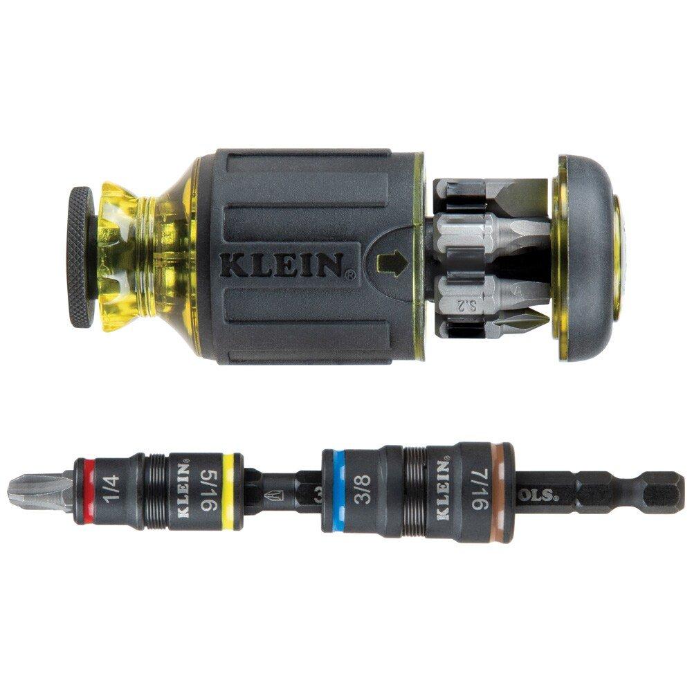 12-In-1 Impact Rated Stubby Driver Set With Flip Sockets 