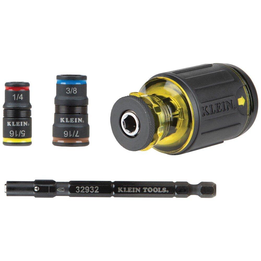 12-In-1 Impact Rated Stubby Driver Set With Flip Sockets 