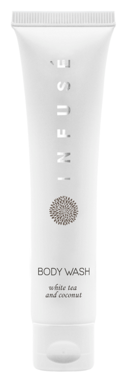 1 oz. Tall Tube Flip Cap Body Wash in White Tea Coconut (Case of 200)