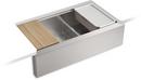 36 in. Undermount Farmhouse Stainless Steel Double Bowl Workstation Kitchen Sink