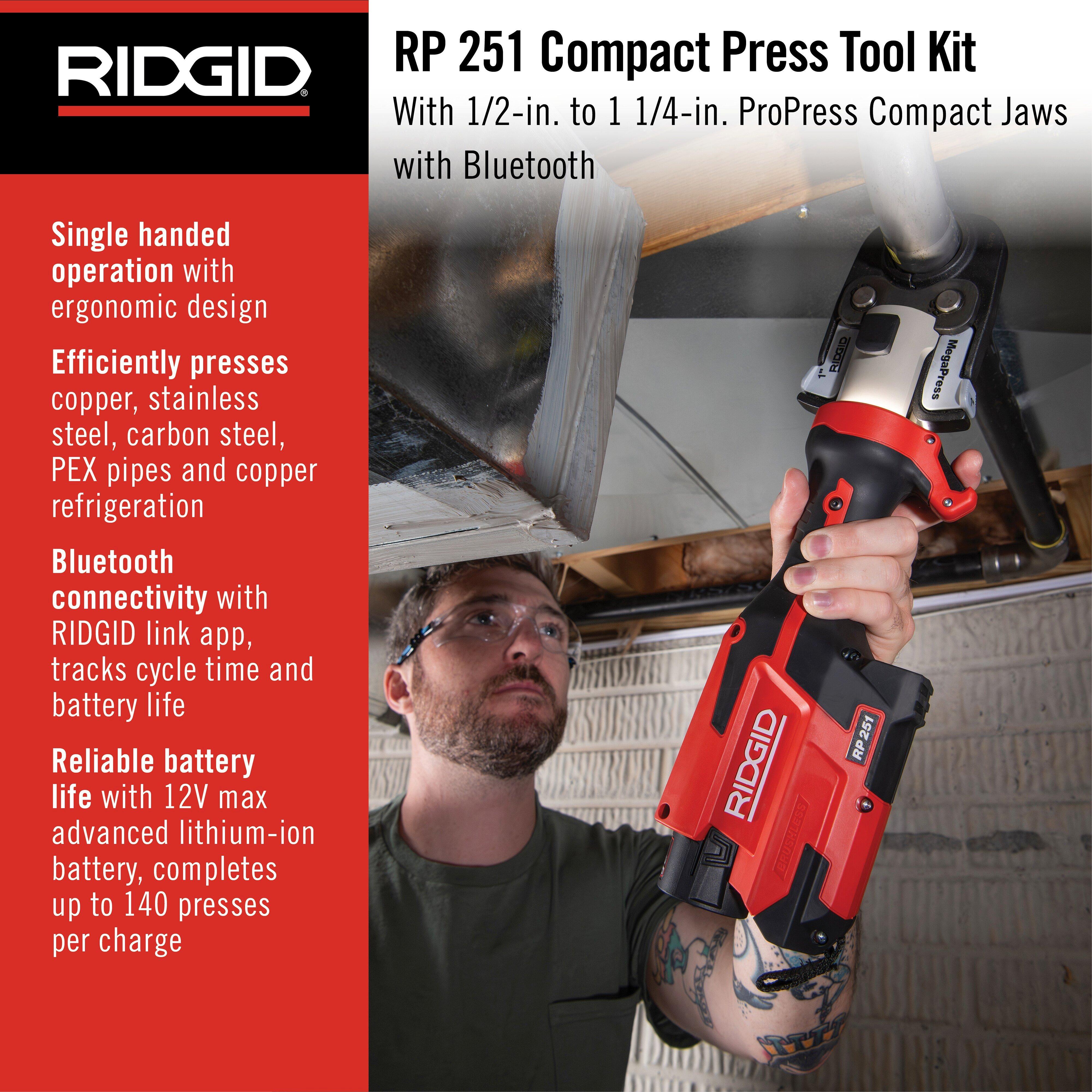 1/2 in. - 1-1/4 in. Press Tool Battery Kit with ProPress Jaws 
