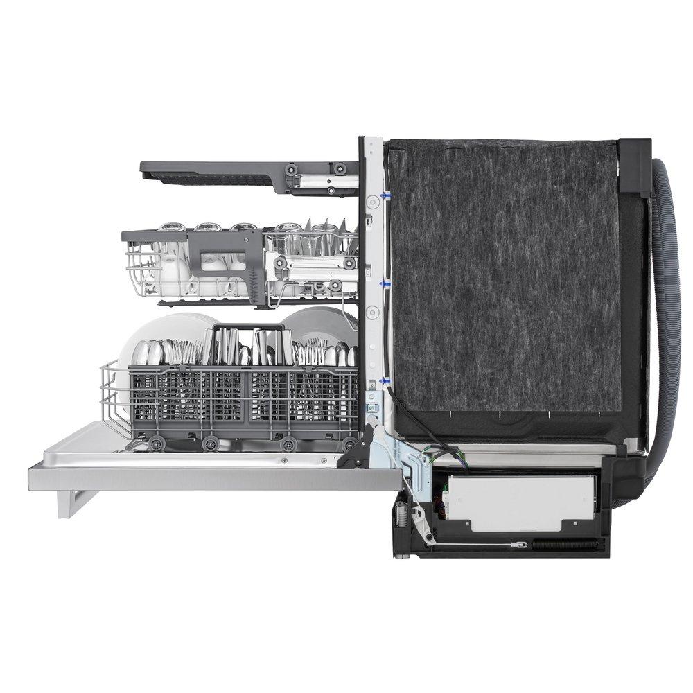 NEW HANDLE TOP CONTROL 1HR CYCLE 46 DB SMART WI-FI QUADWASH PRO DYNAMIC HEAT DRY  3RD RACK GLIDE RAIL WHEEL BEARING PRINTPROOF STAINLESS STEEL 