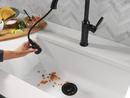 Single Handle Pull Down Kitchen Faucet in Matte Black 