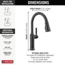 Single Handle Pull Down Kitchen Faucet in Matte Black 