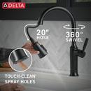 Single Handle Pull Down Kitchen Faucet in Matte Black 