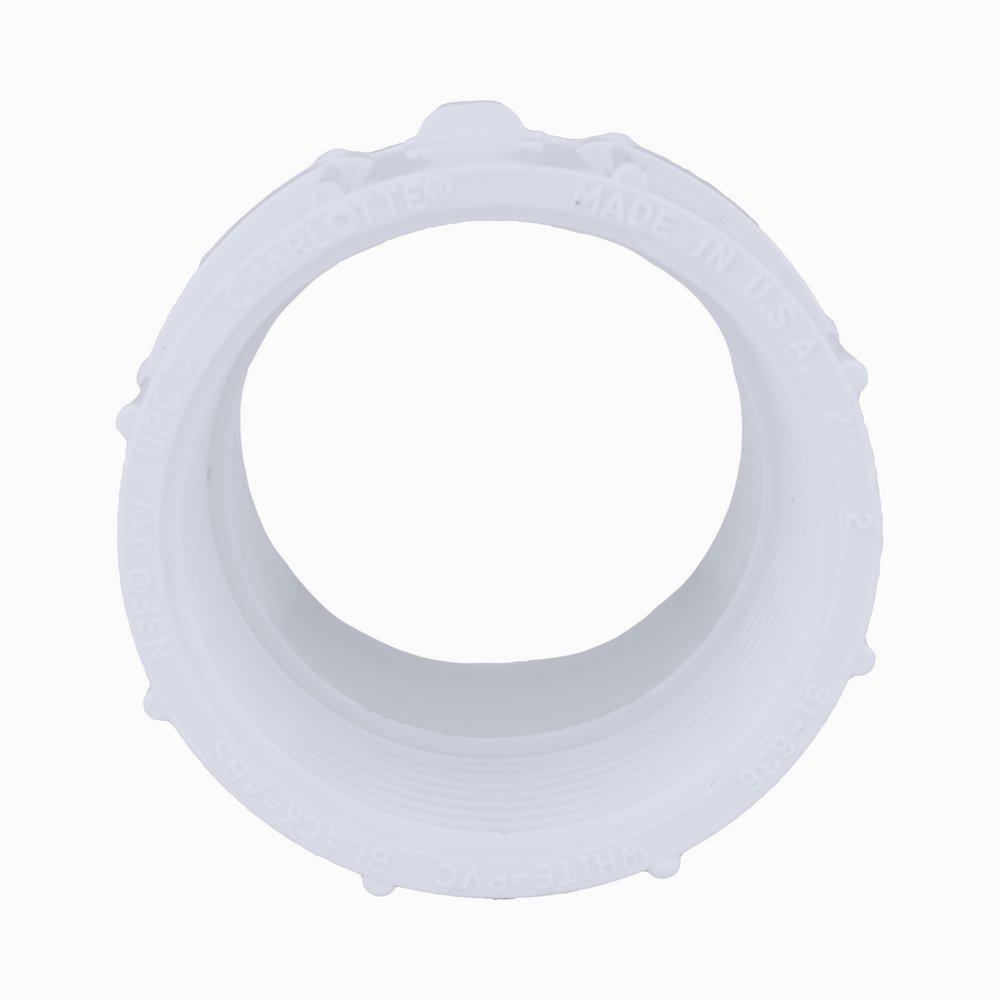 White PVC DWV Fitting Cleanout (Without Plug) 