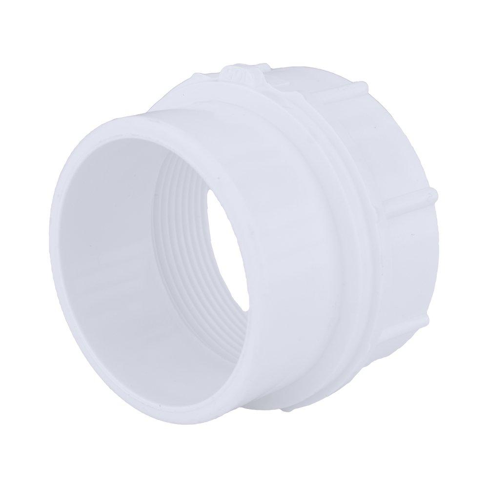 White PVC DWV Fitting Cleanout (Without Plug) 