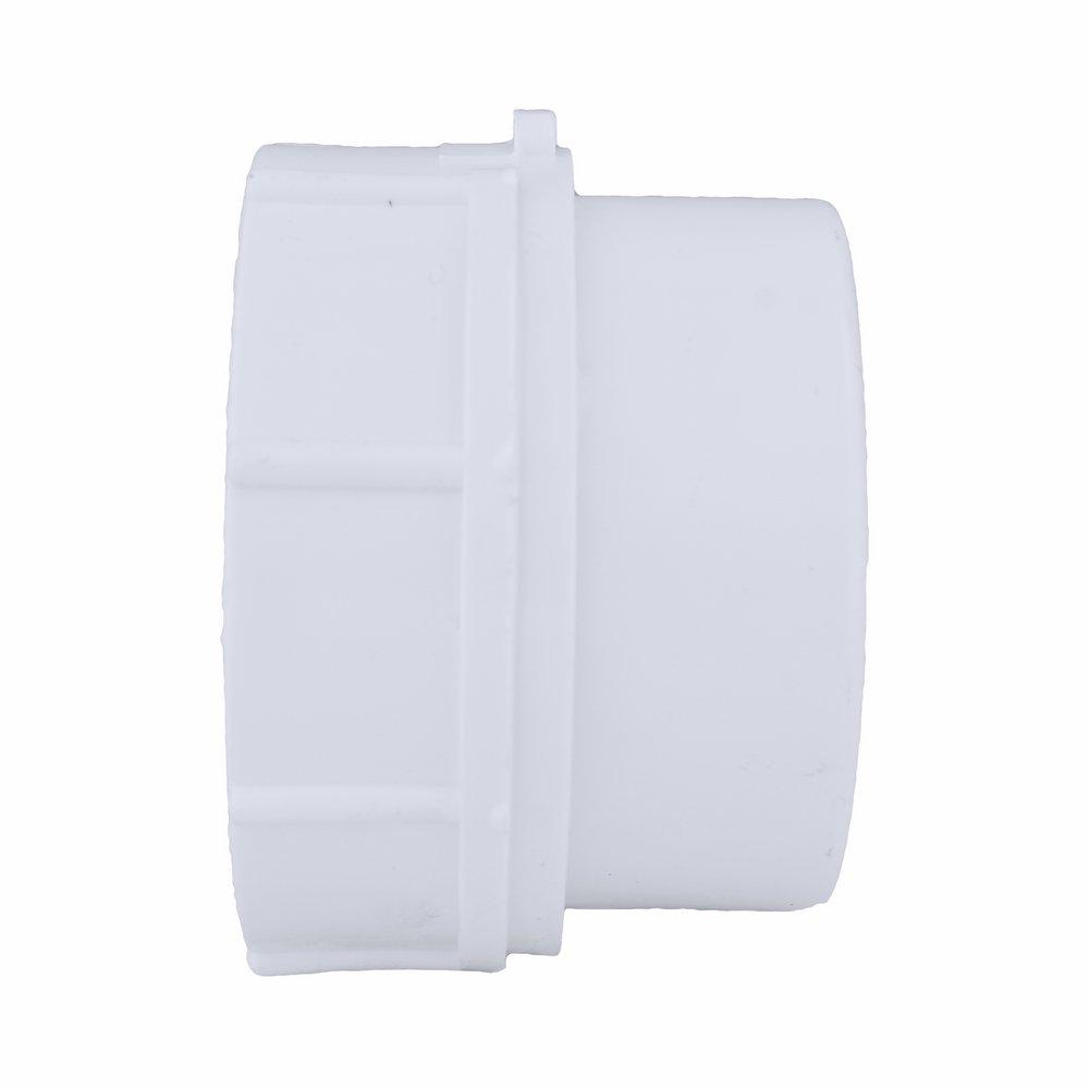 White PVC DWV Fitting Cleanout (Without Plug) 