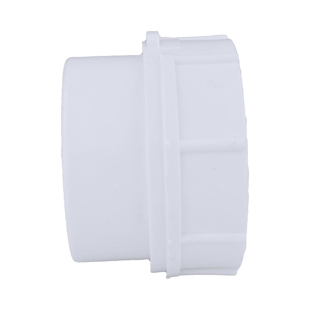 White PVC DWV Fitting Cleanout (Without Plug) 