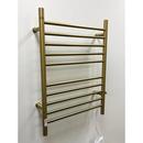 RADIANT HARDWIRED + PLUG-IN COMBO STRAIGHT 10 BAR TOWEL WARMER IN BRUSHED BRONZE 