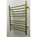 RADIANT HARDWIRED + PLUG-IN COMBO STRAIGHT 10 BAR TOWEL WARMER IN BRUSHED BRONZE 
