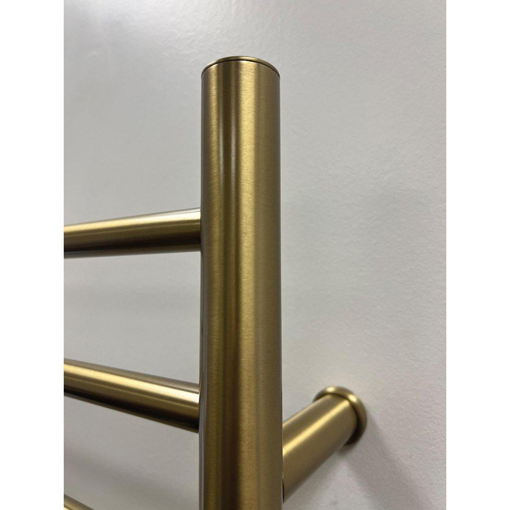 RADIANT HARDWIRED + PLUG-IN COMBO STRAIGHT 10 BAR TOWEL WARMER IN BRUSHED BRONZE 