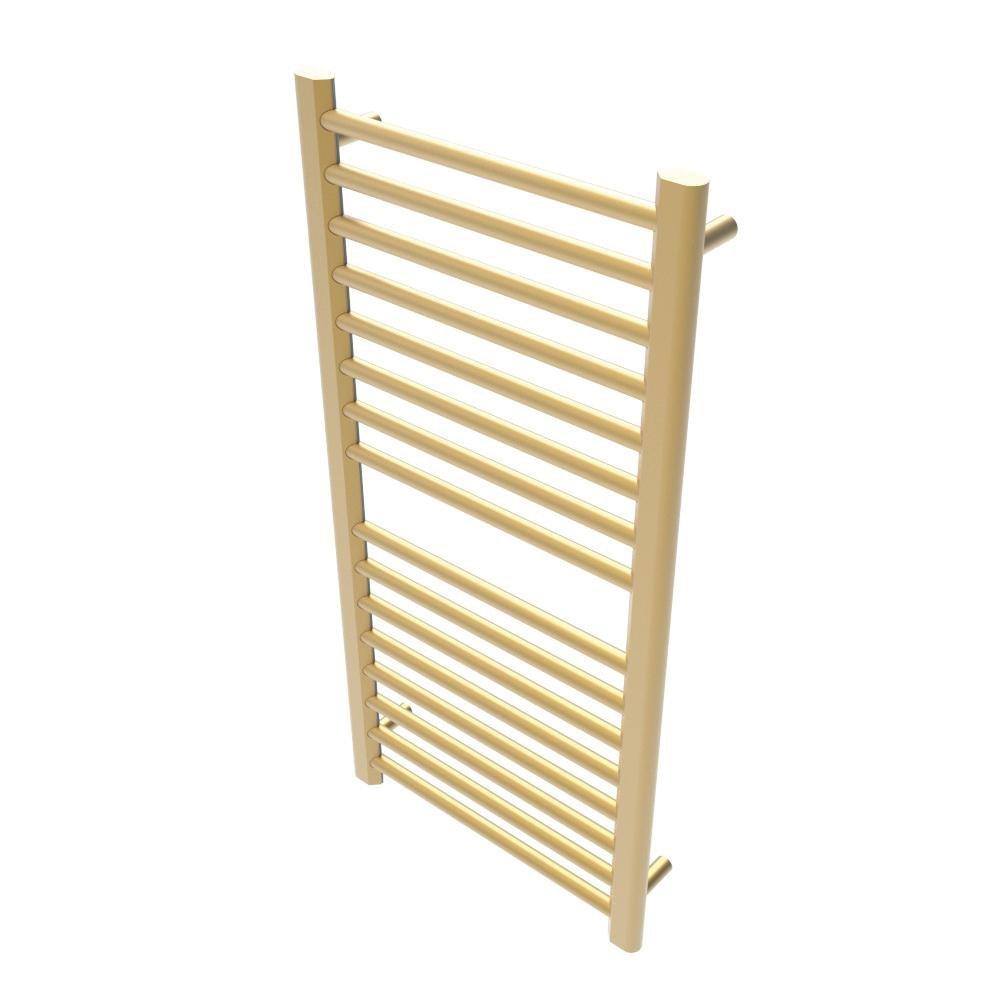 SIRIO S2142 HARDWIRED TOWEL WARMER IN SATIN BRASS 