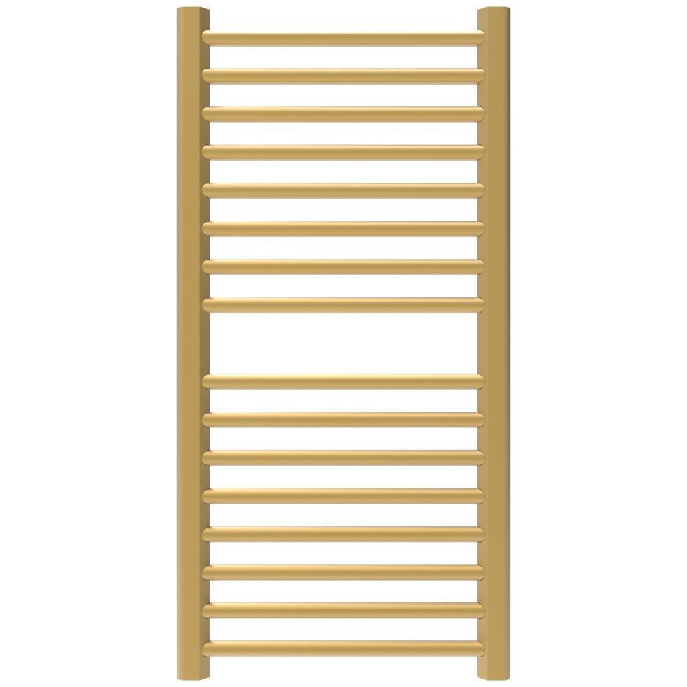SIRIO S2142 HARDWIRED TOWEL WARMER IN SATIN BRASS 