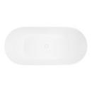 66 in. Freestanding Bathtub with Center Drain in White 