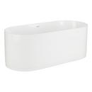 66 in. Freestanding Bathtub with Center Drain in White 