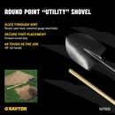 Round Point Shovel with 48 in. Ash Wood Handle 