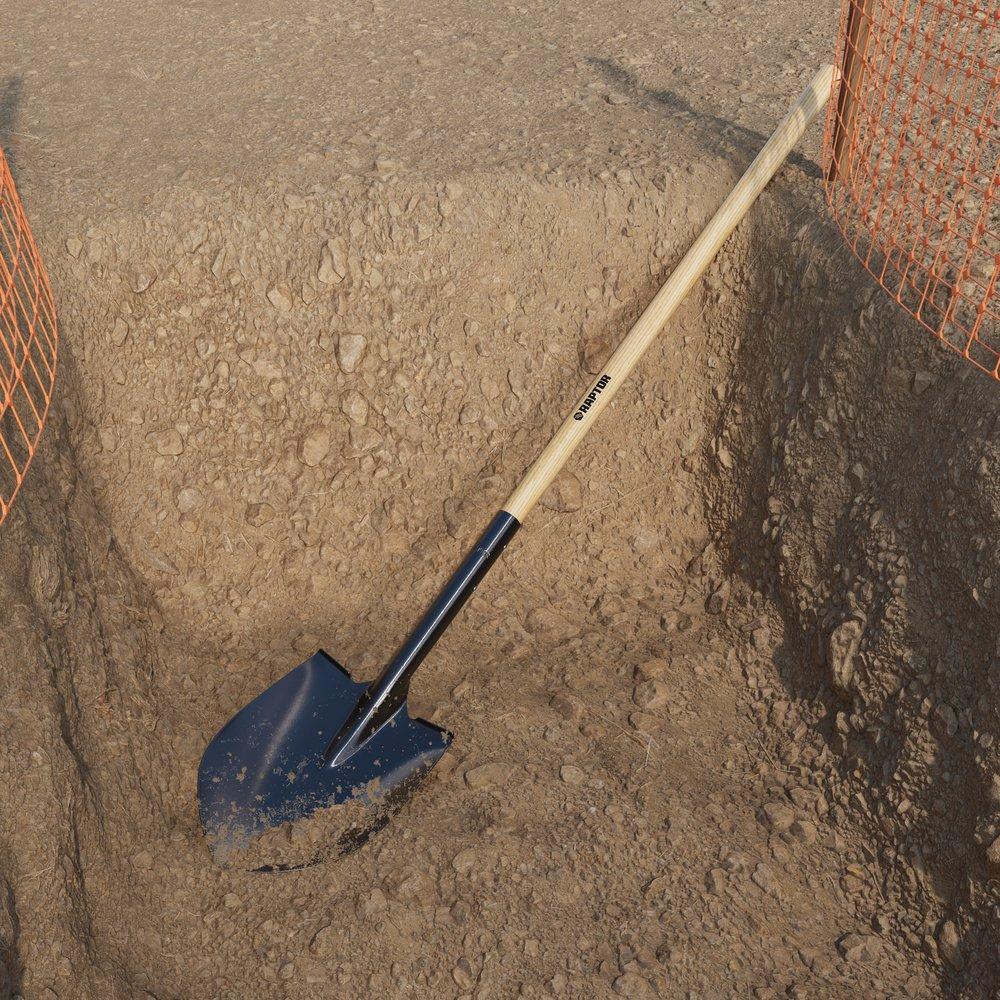 Round Point Shovel with 48 in. Ash Wood Handle 