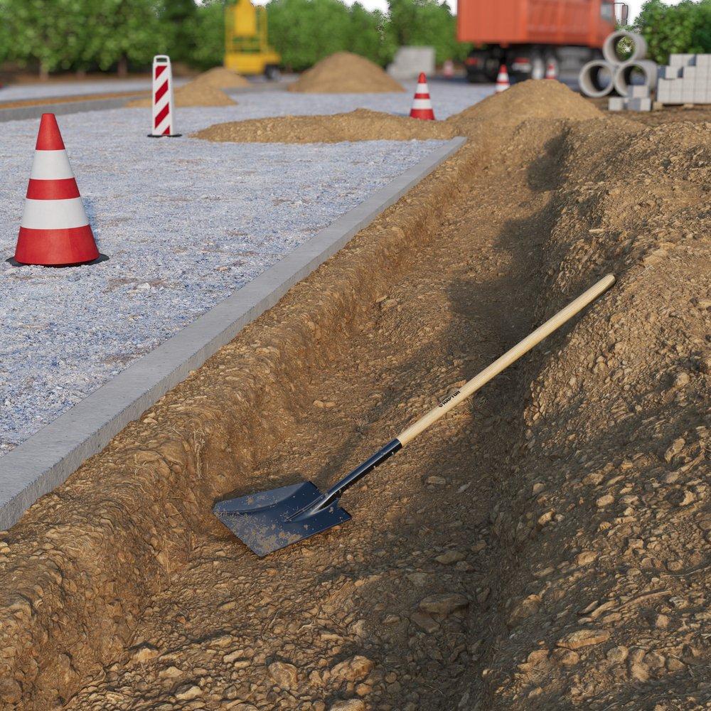 Square Point Shovel with 48 in. Ash Wood Handle 