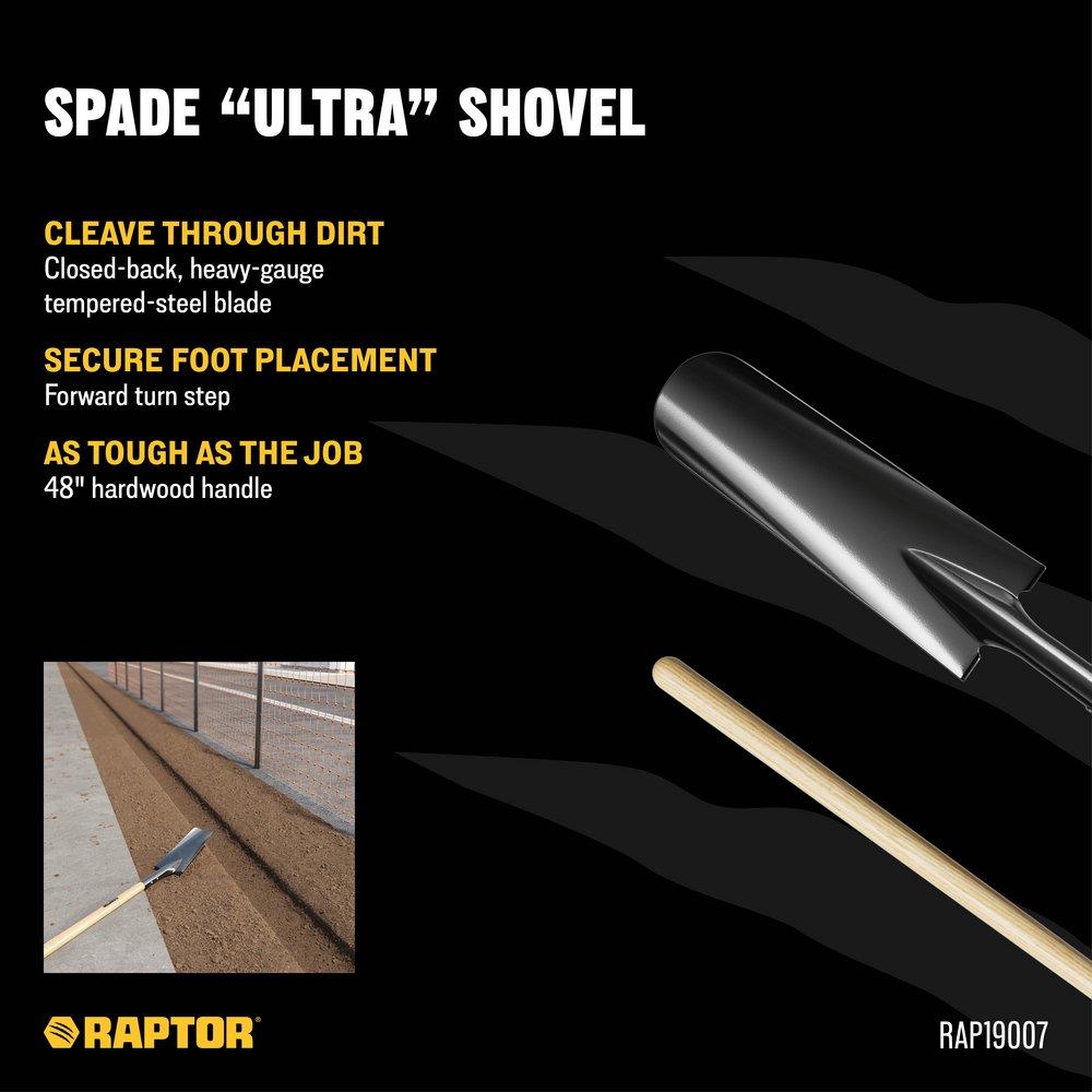 Spade with 48 in. Ash Wood Handle 