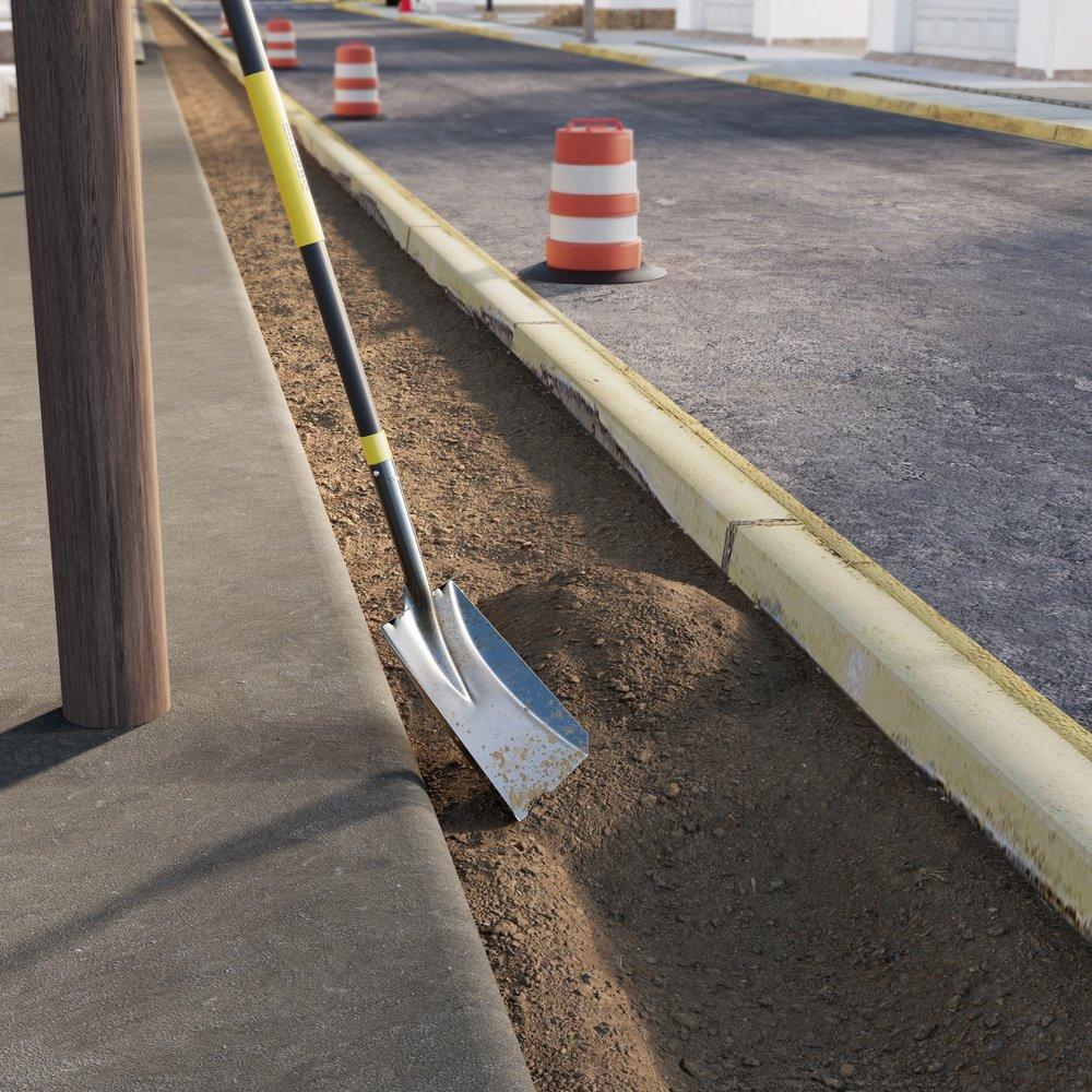 Square Point Shovel with 48 in. Fiberglass Handle 