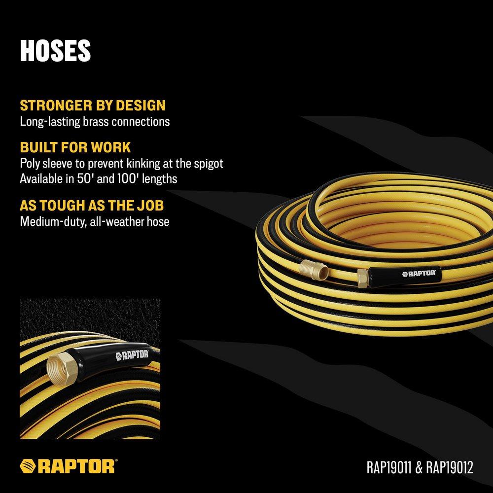 RAPTOR&reg; Yellow All-Weather Garden Hose 
