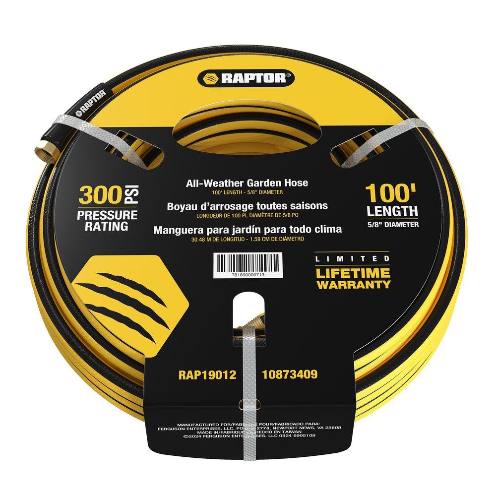 RAPTOR&reg; Yellow All-Weather Garden Hose 