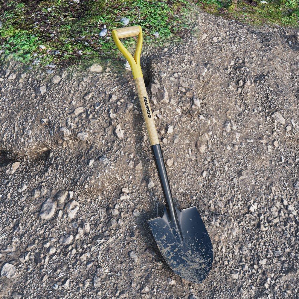 Round Point Shovel with 30 in. Ash Wood D-Grip Handle 
