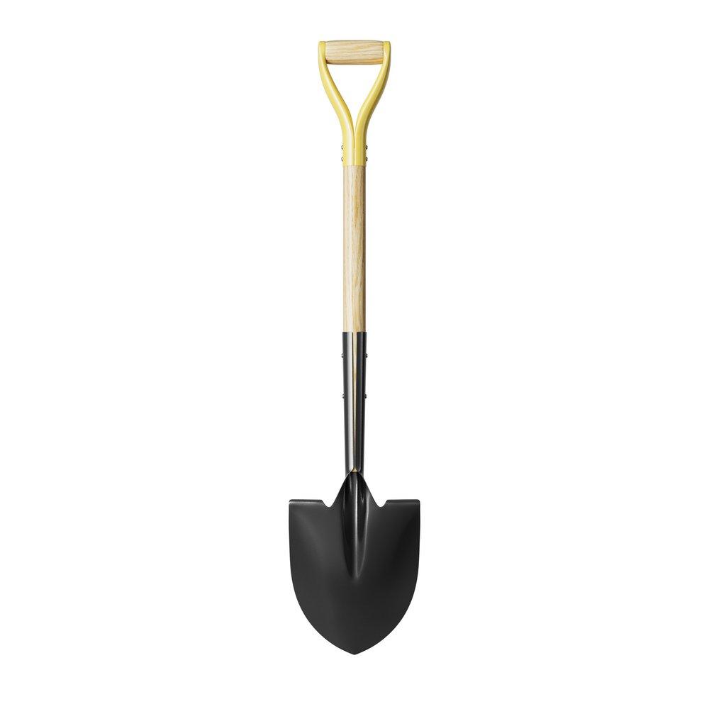 Round Point Shovel with 30 in. Ash Wood D-Grip Handle 