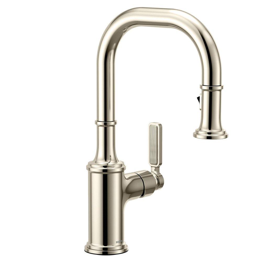 Moen Polished Nickel Single Handle Pull Down Bar Faucet 