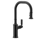 MATTE BLACK ONE-HANDLE HIGH ARC PULLDOWN KITCHEN FAUCET 