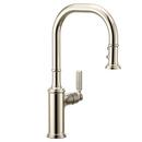 Single Handle Pull Down Kitchen Faucet in Polished Nickel